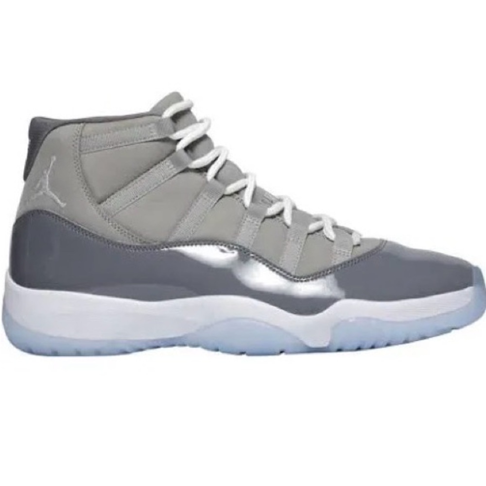 Jordan Gray and White High-Top Sneakers size 8 men's